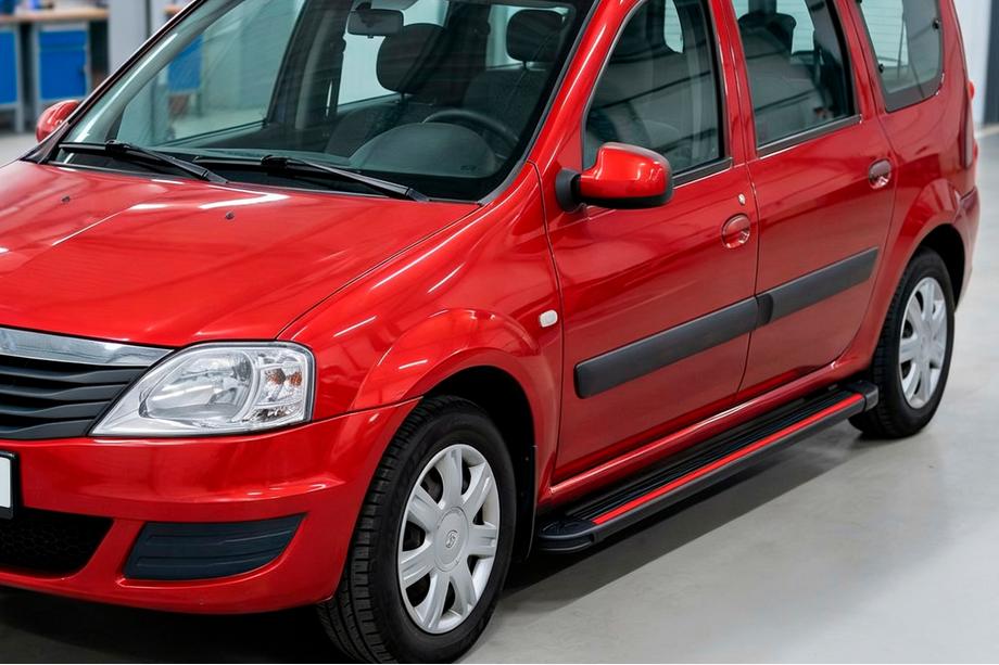 Dacia Logan MCV 2004-2014 Seitenschweller Maya Red (2 Stk., Aluminium) Image