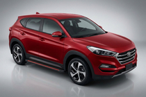 Hyundai Tucson TL 2016-2021 Trittbretter Maya Red-Black (2 Stk., Aluminium) Foto 1