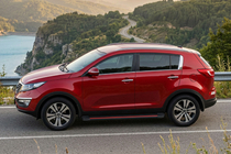 Kia Sportage 2010-2015 Trittbretter Maya Red-Black (2 Stk., Aluminium) Foto 1