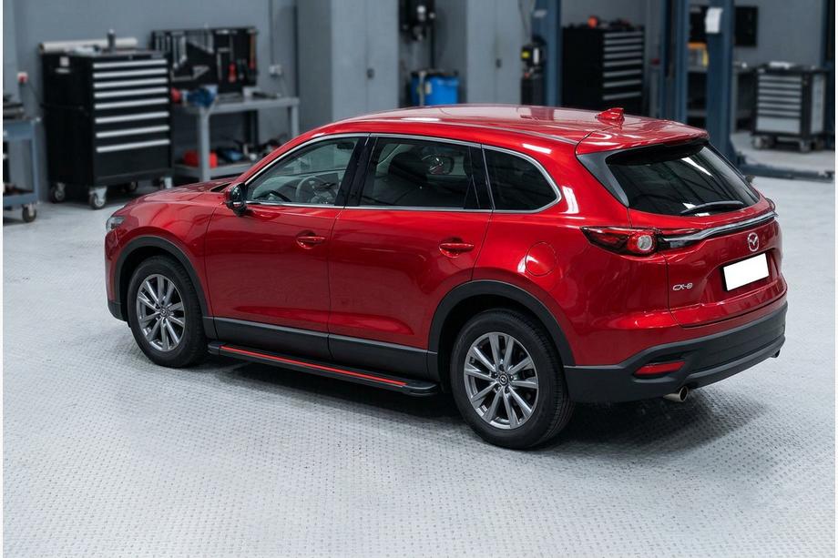 Mazda CX-9 2017- Seitenschweller Maya Red (2 Stk., Aluminium) Image