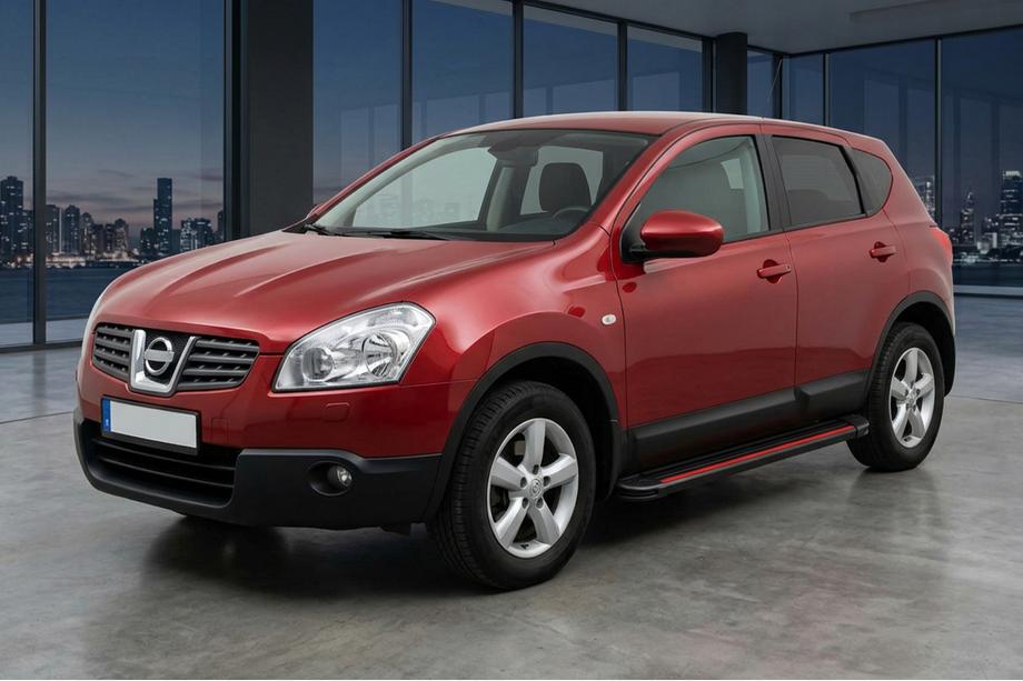 Nissan Qashqai 2007-2010 Trittbretter Maya Red-Black (2 Stk., Aluminium) Image