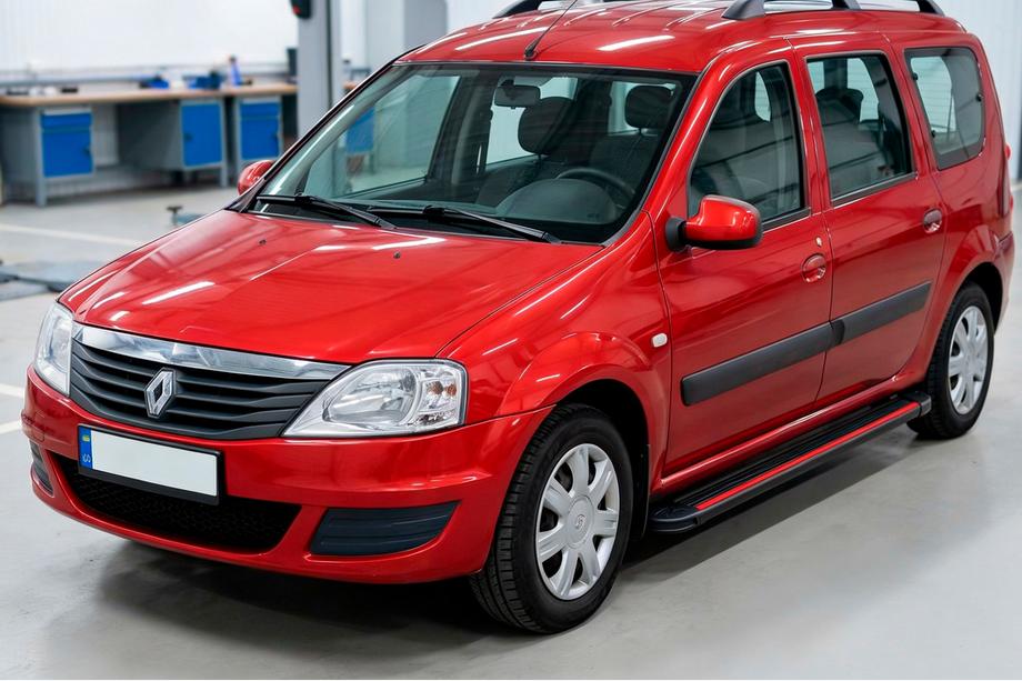 Renault Logan MCV 2005-2013 Seitenschweller Maya Red (2 Stk., Aluminium) Image
