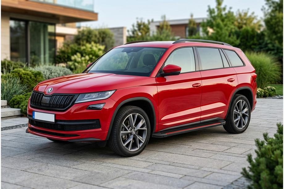 Skoda Kodiaq 2016-2023 Seitenschweller Maya Red (2 Stk., Aluminium) Image