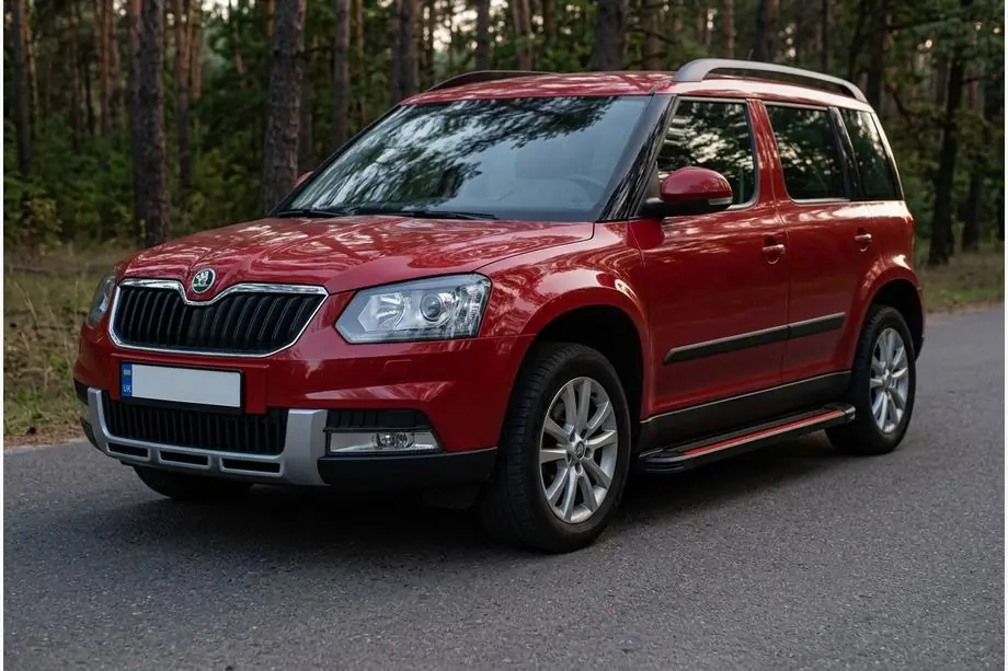 Skoda Yeti 2009-2017 Seitenschweller Maya Red (2 Stk., Aluminium) Image