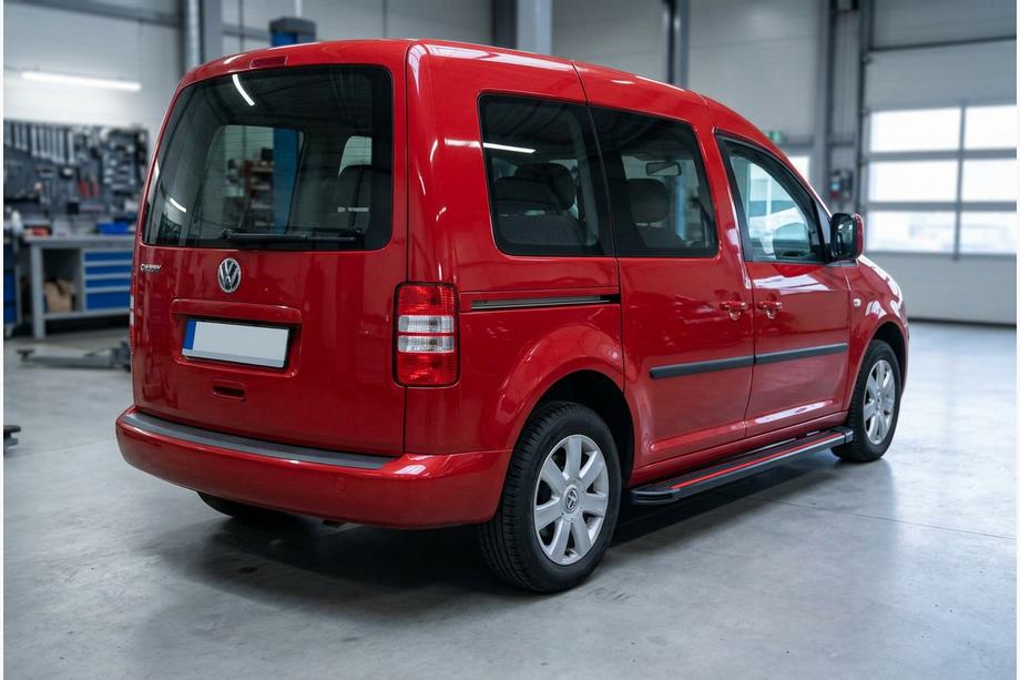 Volkswagen Caddy 2004-2010 Seitenschweller Maya Red (2 Stk., Aluminium) Standardbasis Image