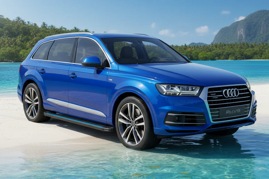 Audi Q7 2015–2026 Seitenschweller Maya Blue (2 Stk., Aluminium) Image