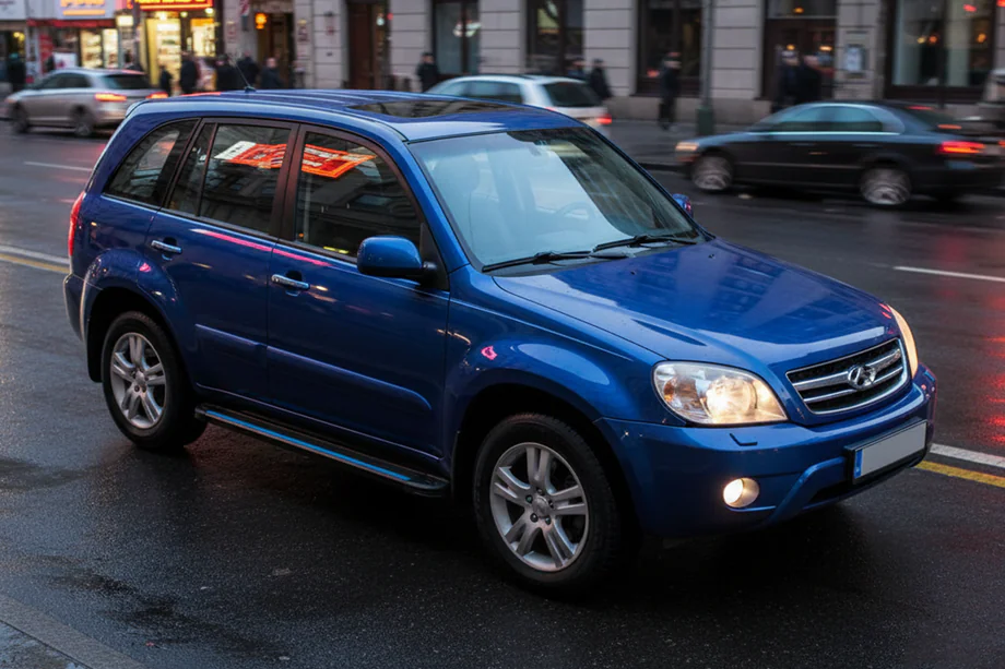 Chery Tiggo 1 2005-2016 Seitenschweller Maya Blue (2 Stk., Aluminium) Image