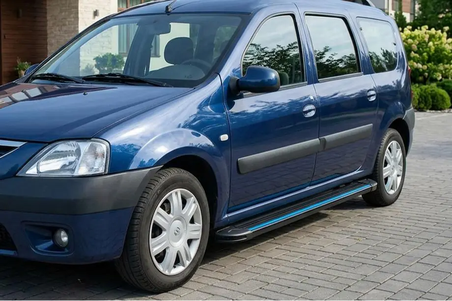 Dacia Logan MCV 2004-2014 Seitenschweller Maya Blue (2 Stk., Aluminium) Image