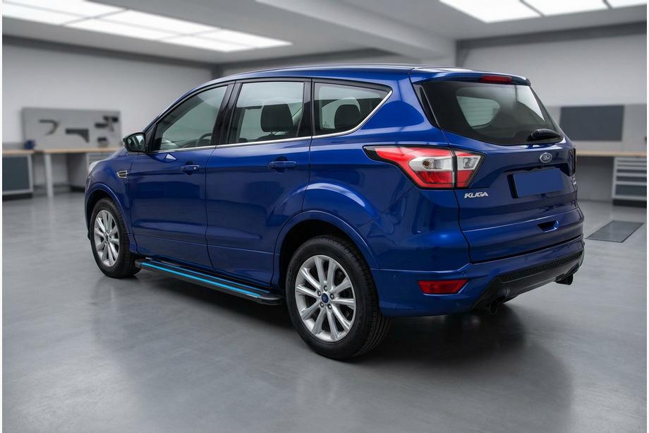 Ford Kuga/Escape 2013-2019 Seitenschweller Maya Blue (2 Stk., Aluminium) Mit Zierleisten an den Türen Image