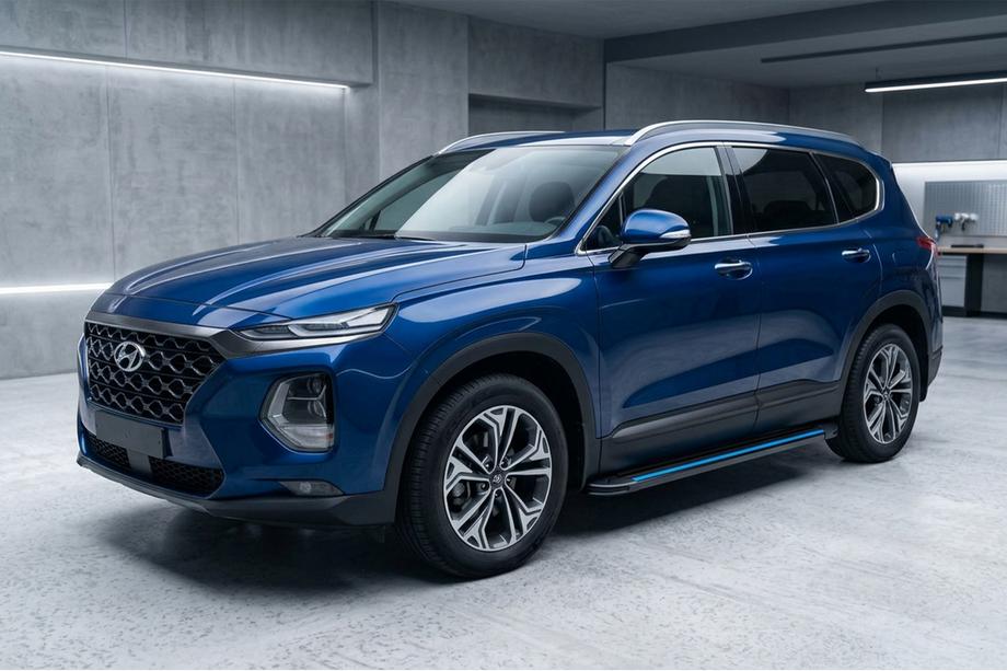 Hyundai Santa Fe 4 2018-2023 Seitenschweller Maya Blue (2 Stk., Aluminium) Foto 1