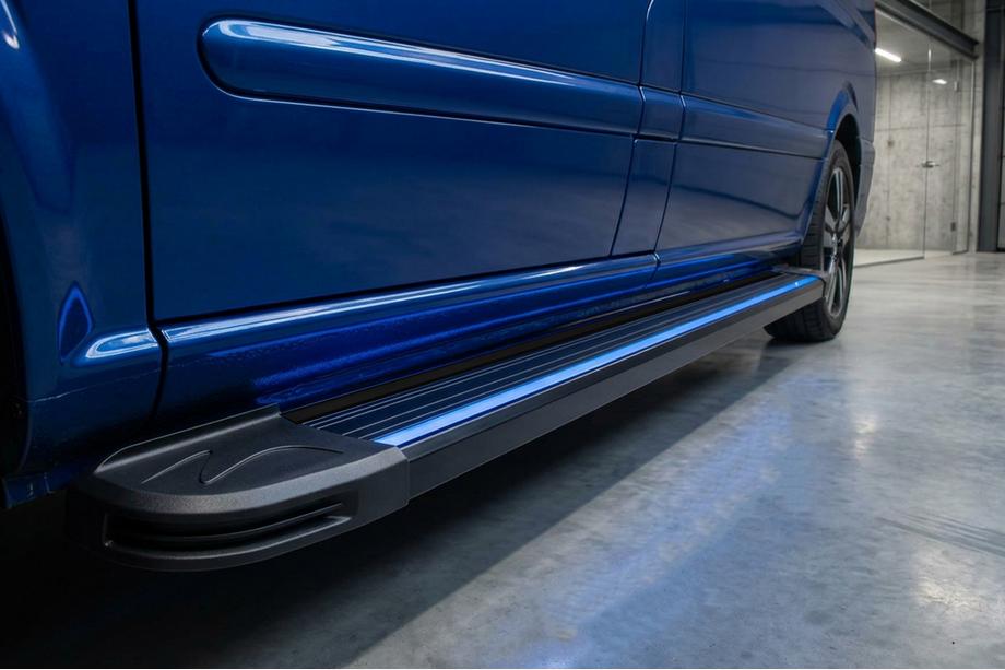 Mercedes Vito W639 2004-2014 Seitenschweller Maya Blue-Black (2 Stk., Aluminium) Lang (ExtraLong) Image