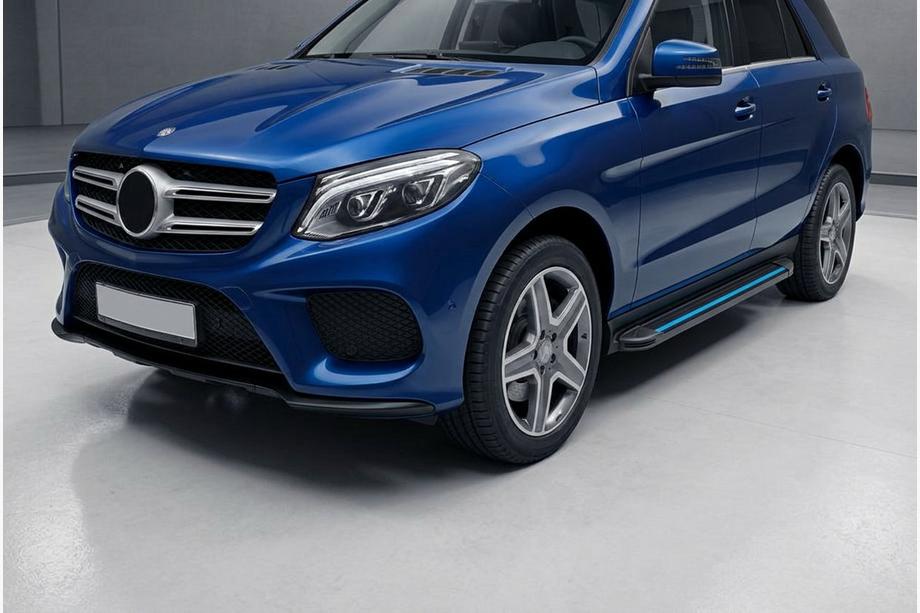 Mercedes GLE/ML class W166 2011-2018 Seitenschweller Maya Blue (2 Stk., Aluminium) Foto 1