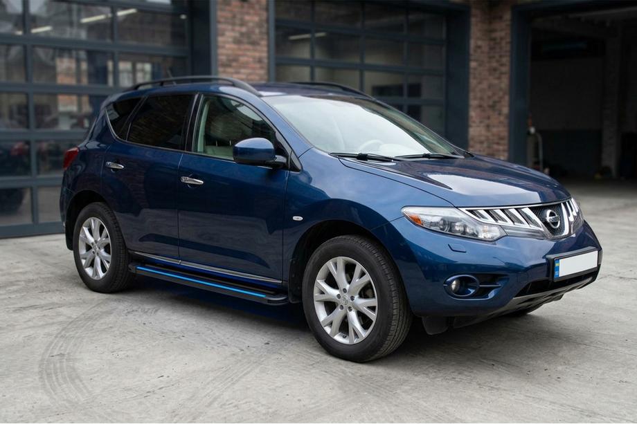 Nissan Murano 2008-2014 Seitenschweller Maya Blue (2 Stk., Aluminium) Image