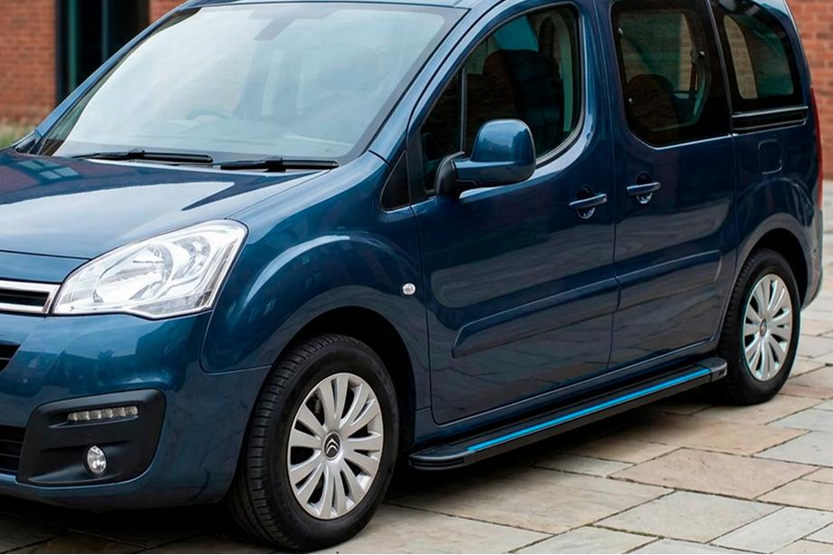 Peugeot Partner Tepee 2008-2018 Seitenschweller Maya Blue (2 Stk., Aluminium) Image