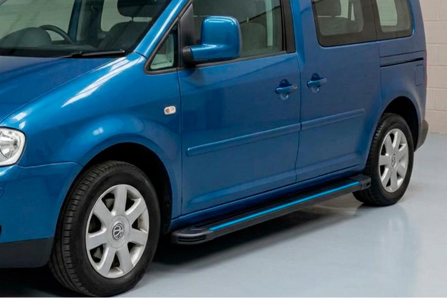 Volkswagen Caddy 2010-2015 Seitenschweller Maya Blue (2 Stk., Aluminium) Image