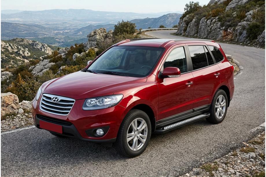 Hyundai Santa Fe 2 2006-2012 Seitenschweller New Vision Black (2 Stk., Aluminium) Image