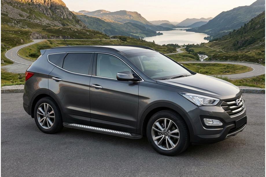 Hyundai Santa Fe 3 2012-2018 Seitenschweller New Vision Black (2 Stk., Aluminium) Image