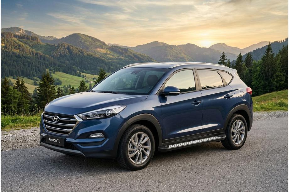 Hyundai Tucson TL 2016-2021 Seitenschweller New Vision Black (2 Stk., Aluminium) Image