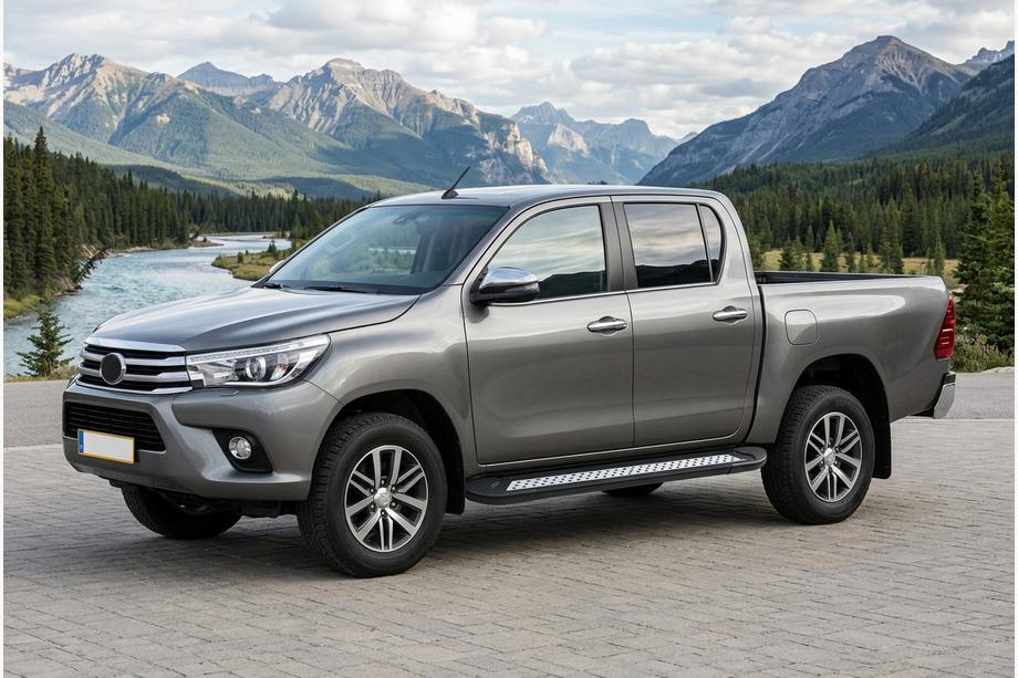 Toyota Hilux 2015- Seitenschweller New Vision Black (2 Stk., Aluminium) Image