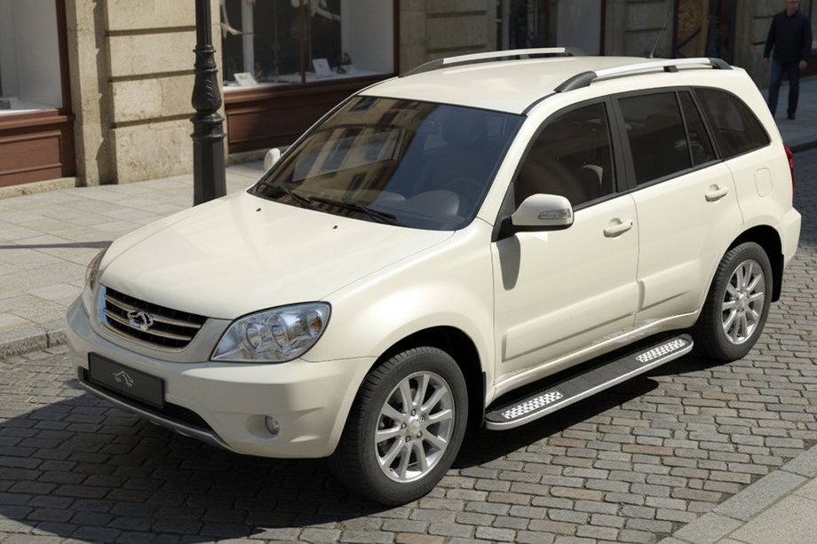 Chery Tiggo 1 2005-2016 Seitenschweller Tayga V2 (2 Stk., Aluminium) Foto 1