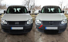 Volkswagen Caddy 2004-2010 Winterabdeckung für Kühlergrill (oben) Matt Foto 1