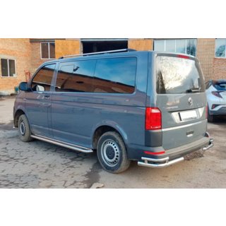 Hintere Eckschutzrohre AK003-Double (2 Stk., Edelstahl) Volkswagen T6 2015-2024 Foto 3