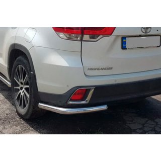 Hintere Eckschutzrohre (2 Stk., Edelstahl) Toyota Highlander 2013-2019 Foto 2