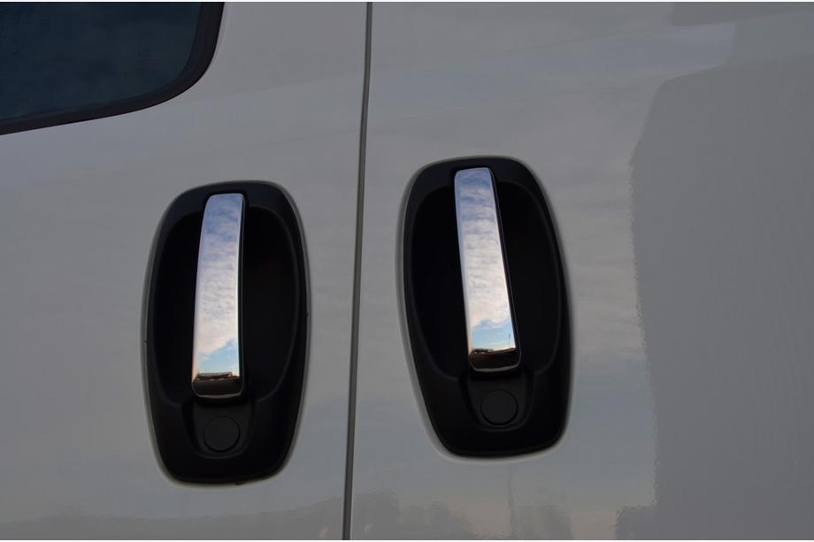 Fiat Doblo II 2010-2022 Chrom Türgriffblenden (4 Stk., Edelstahl) Carmos - Türkischer Edelstahl Image