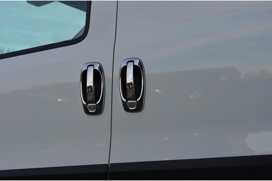 Fiat Doblo II 2010-2022 Chrom Türgriffblenden und Umrandungen (8 Stk., Edelstahl) Carmos - Türkischer Edelstahl Image