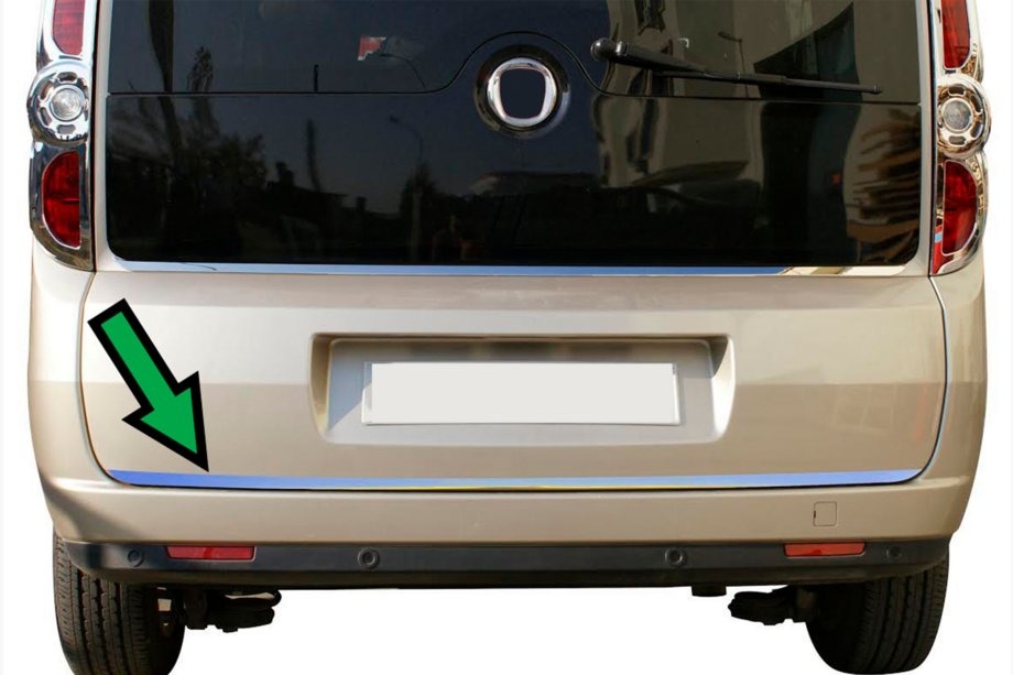 Fiat Doblo II 2010-2022 Kofferraumdeckel Leistenabdeckung Edelstahl Carmos - Türkischer Edelstahl Foto 2