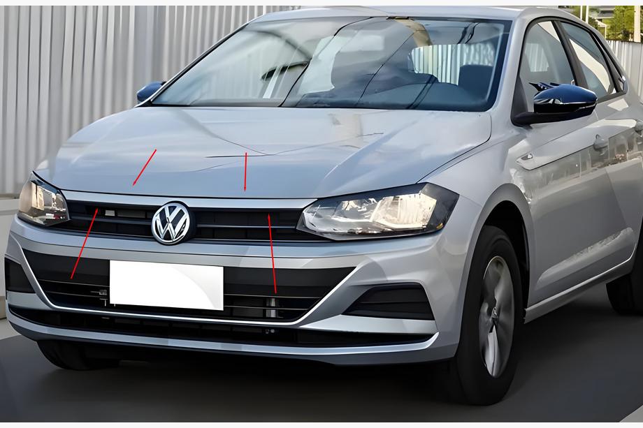 Volkswagen Polo 2017- Grillabdeckung (oben, Edelstahl) Foto 1