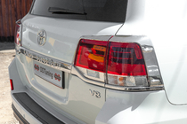 Toyota Land Cruiser 200 2007-2021 Chrom Rückleuchten Abdeckungen (2015+, 4-teilig, Kunststoff) Foto 3