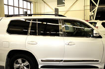 Toyota Land Cruiser 200 2007-2021 Komplette Fenster- und Säulenverkleidung Edelstahl Foto 15