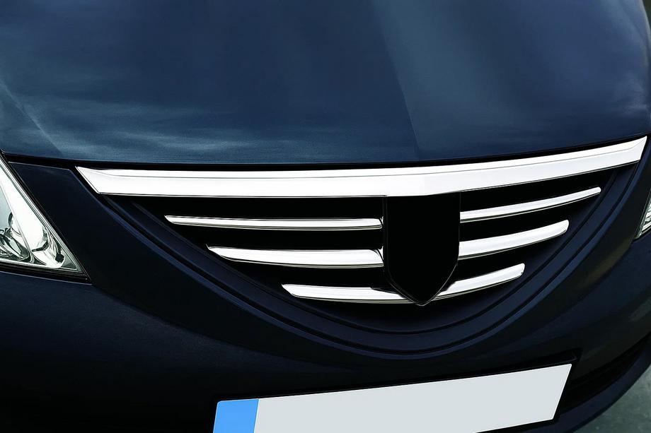 Dacia Logan MCV 2004-2014 Chrom Kühlergrill Abdeckung 2004-2008 (Edelstahl) Carmos - Türkischer Edelstahl Image