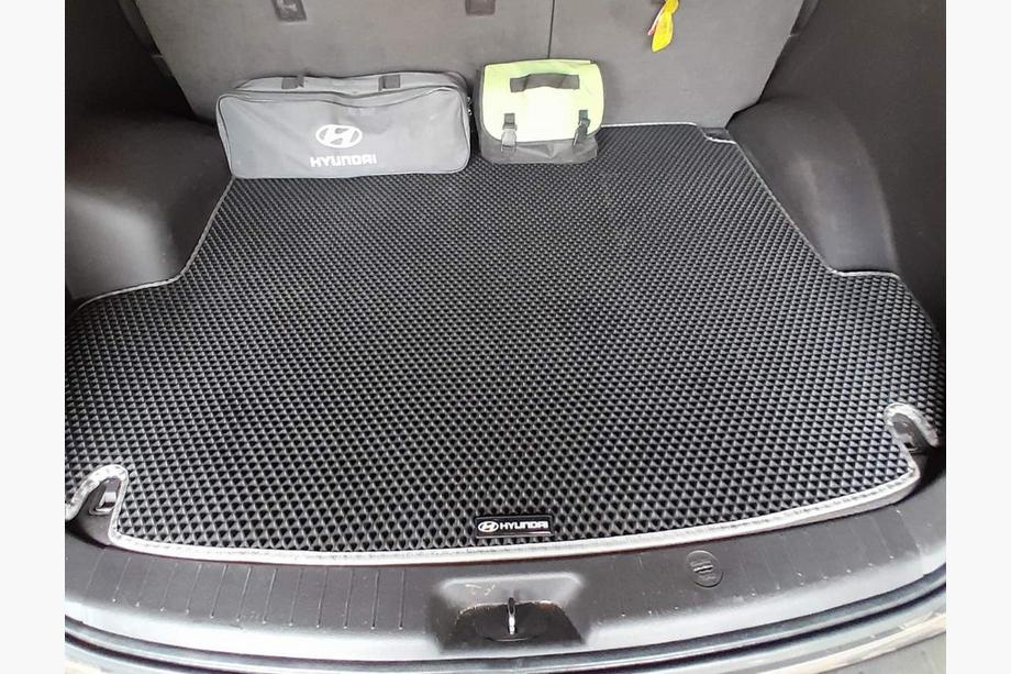 Hyundai Santa Fe 2 2006-2012 Kofferraummatte (EVA, Schwarz) (5-Sitzer) Foto 1