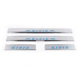 Einstiegsleisten blau (Carmos, 4 Stk, Edelstahl) Honda Civic 1995-2001 Foto 2