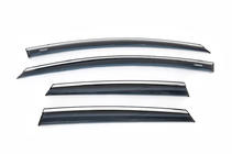 Opel Astra J 2009-2015 Windabweiser mit Chromleiste HB/SD (4 Stk, Niken) Foto 2
