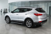 Hyundai Santa Fe 3 2012-2018 Trittbretter Bosphorus Grey (2 Stk., Aluminium) Foto 1