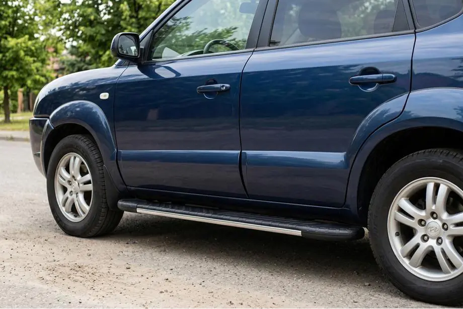 Hyundai Tucson JM 2004- Trittbretter Bosphorus Grey (2 Stk., Aluminium) Image