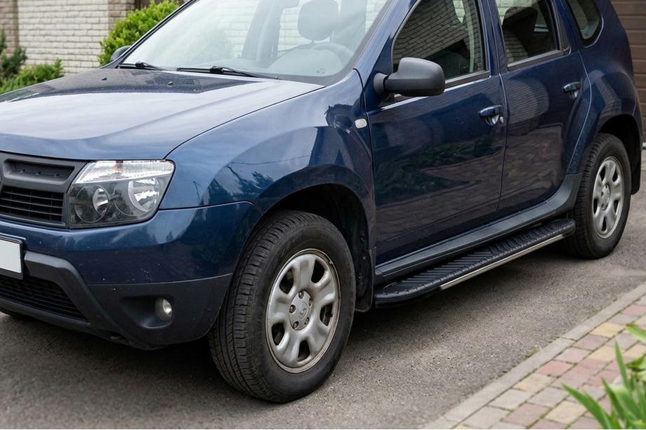 Renault Duster 2008–2017 Trittbretter Bosphorus Grey (2 Stk., Aluminium) Image