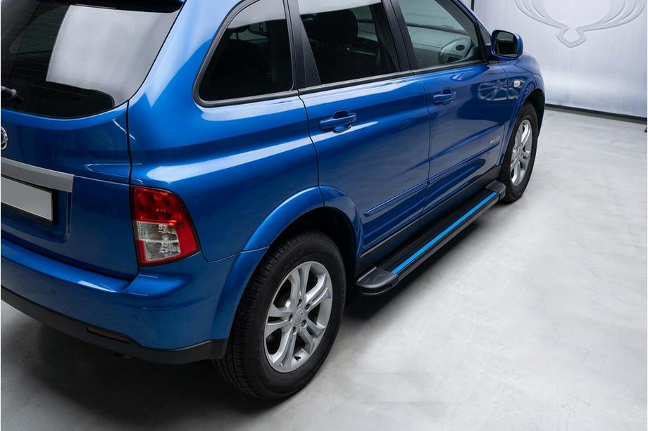 SsangYong Action 2005-2018 Seitenschweller Maya Blue (2 Stk., Aluminium) Image