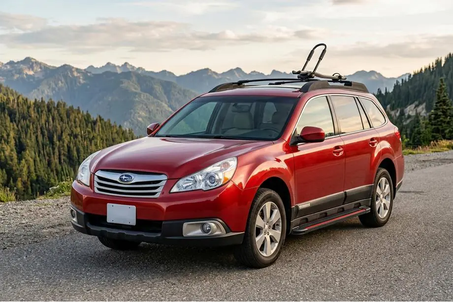Subaru Outback 2009-2014 Seitenschweller Maya Red (2 Stk., Aluminium) Image