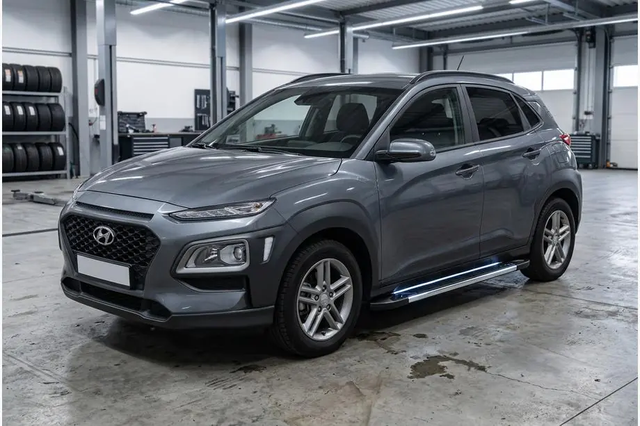 Hyundai Kona 2017-2023 Seitenschweller RedLine Black (2 Stk., Aluminium) Image