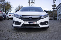 Honda Civic Sedan X 2016-2021 Frontlippe V1 (schwarz) Foto 5