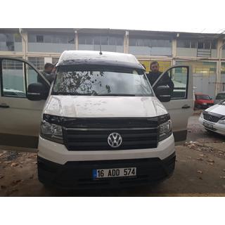 Windabweiser Frontscheibe (schwarz glanz, 5mm) Volkswagen Crafter 2016- Foto 4