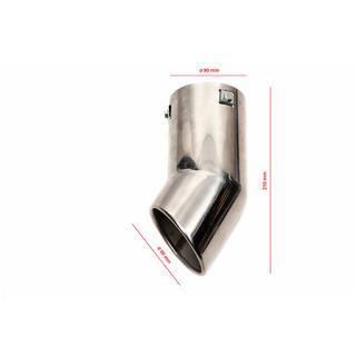Auspuffblende Edelstahl Toyota Land Cruiser Prado 150 2009-2023 Foto 4