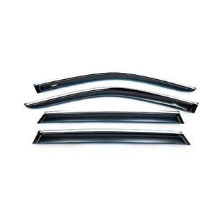 Windabweiser mit Chromleiste (4 Stk, HIC) BMW X5 E70 2007-2013 Foto 1