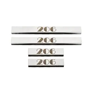 Einstiegsleisten Carmos (4 Stk, Edelstahl) Peugeot 206 1998-2024 Foto 2