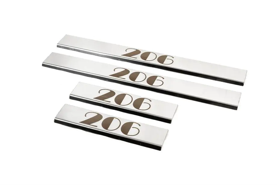 Peugeot 206 1998-2024 Einstiegsleisten Carmos (4 Stk, Edelstahl) Image