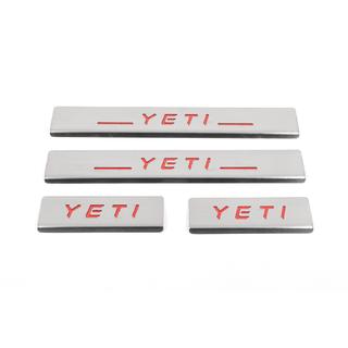 Einstiegsleisten Edelstahl Carmos V2-RED (4 Stk) Skoda Yeti 2009-2017 Foto 1